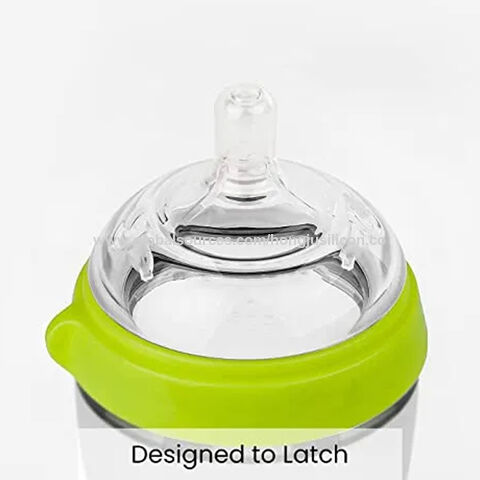 Fábrica chinesa Garrafa de bebê de alta qualidade livre de BPA, produto para alimentação de bebês, garrafa de água e leite para recém-nascidos, bico mamário de fluxo lento