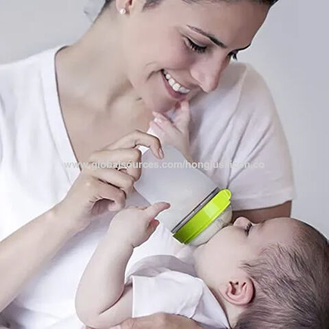 Fábrica chinesa Garrafa de bebê de alta qualidade livre de BPA, produto para alimentação de bebês, garrafa de água e leite para recém-nascidos, bico mamário de fluxo lento