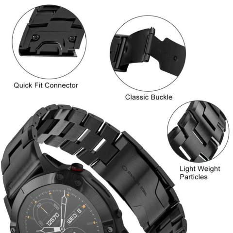Smart Watch Bracelet Band Waterproof Strap Fit Garmin Fenix 7X Tactix Delta  26mm 