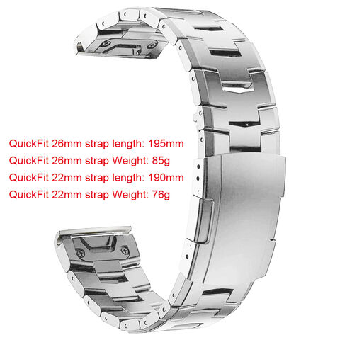 Garmin 22mm 26mm Quick Fit Titanium Metal Watch Band Bracelet For Fenix 7X  7 Solar / 6 Pro / 5 Plus/ Instinct/Epix Gen2 Strap - AliExpress