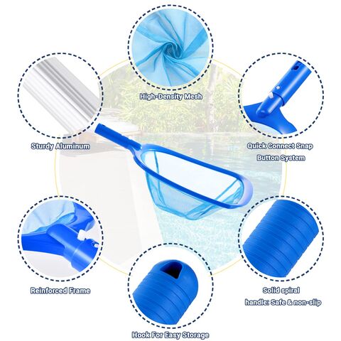 Pool Net, Pool Skimmer Net with 45 Aluminum Pole, Fine Mesh Bag for Fast  Cleaning of The Fine Debris - Clean Spas, Small Ponds, Hot Tubs, Fountain