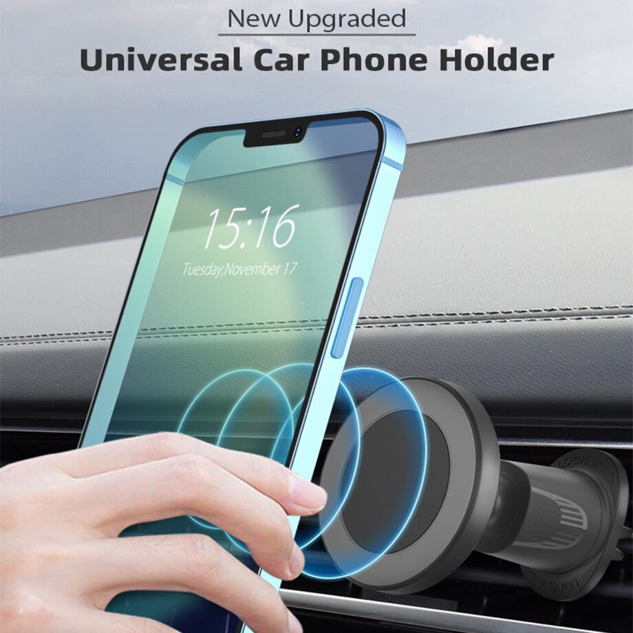 Soporte magnético para teléfono para coche, soporte para teléfono celular,  ventilación universal, potente succión 20 x N52, compatible con iPhone