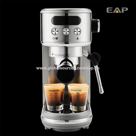  Cafetera para el hogar, máquina de café semiautomática italiana  pequeña de acero inoxidable, máquina de cappuccino espumante de leche al  vapor, cafetera : Hogar y Cocina