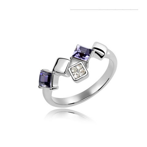 Modischer Fingerring mit Strasssteinen für Damen
