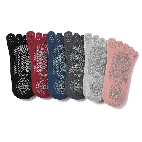 Buy Wholesale China Wholesale New Pilates Yoga Socks Women's Non-slip Five  Toes Yoga Socks Anti Slip Floor Dance Socks & Women's Toe Socks at USD 1.4