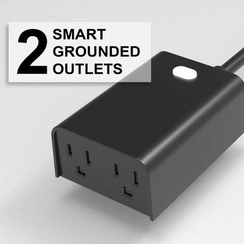 New One Z-Wave Outdoor Smart Plug, Heavy Duty Outlet with 2 Independen