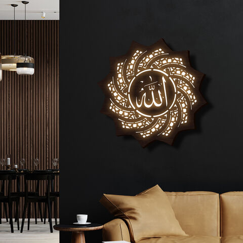 Ramadan Lamp Eid Crafts Moon Star Led Night Light Decor Wall Table