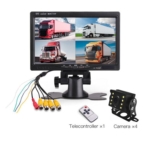 Monitor táctil HD de 7 pulgadas con alta resolución para conexión de 4  cámaras de visión trasera