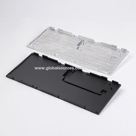 Juego de Teclas para Teclado Mecánico CNC Industrial, Carcasa Superior e Inferior de Aluminio y Acero Inoxidable Maquinadas por CNC