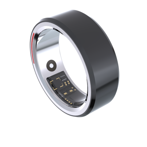 Bague Connectée de Santé Tendance Étanche 5ATM avec Surveillance de la Fréquence Cardiaque, de l'Oxygène Sanguin, du Sommeil et de la Température Corporelle