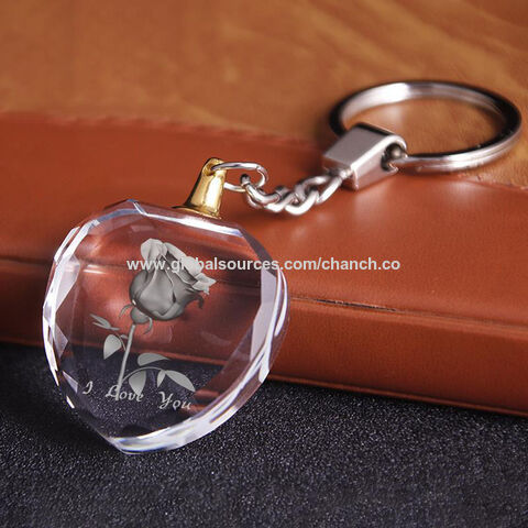 Buy Wholesale China Wholesale Heart Shape Crystal Keychain Led Keychains Blank  Keychains Accept 3d Laser Engrave Logo Custom,gift Box Package & Blank  Keychains at USD 1.1