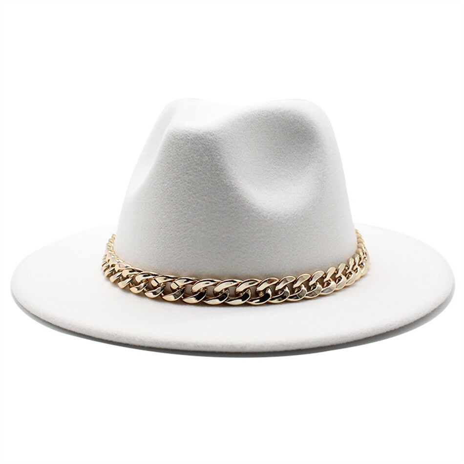 Bulk Buy China Wholesale Wholesale Cheap High Quality Women And Men Fedora  Hat With Link Chain Wool Felt Wide Brim Bulk High Quality Fedora Hats  Casual $2.11 from Polywell Supply Management Co.