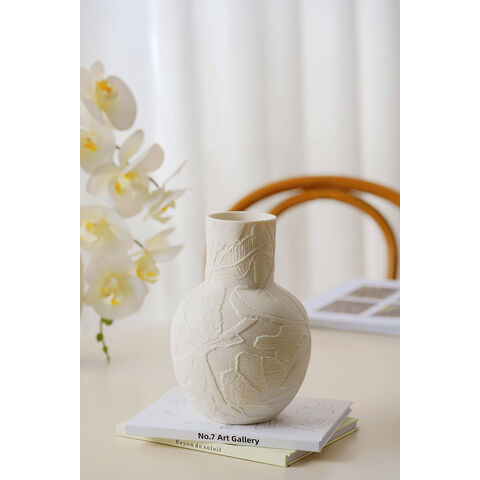 Ceramic Flower Embossed Vase Flower Decorative Vase Creative