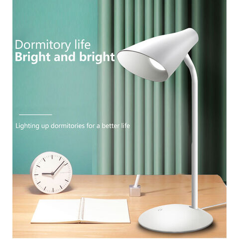 Lámpara de Escritorio LED con Cuello Flexible, Atenuación Táctil, Luz RGB de Color, Puerto USB de Carga, Reloj y Alarma para Mesilla de Noche - Lámpara de Ambiente para Lectura