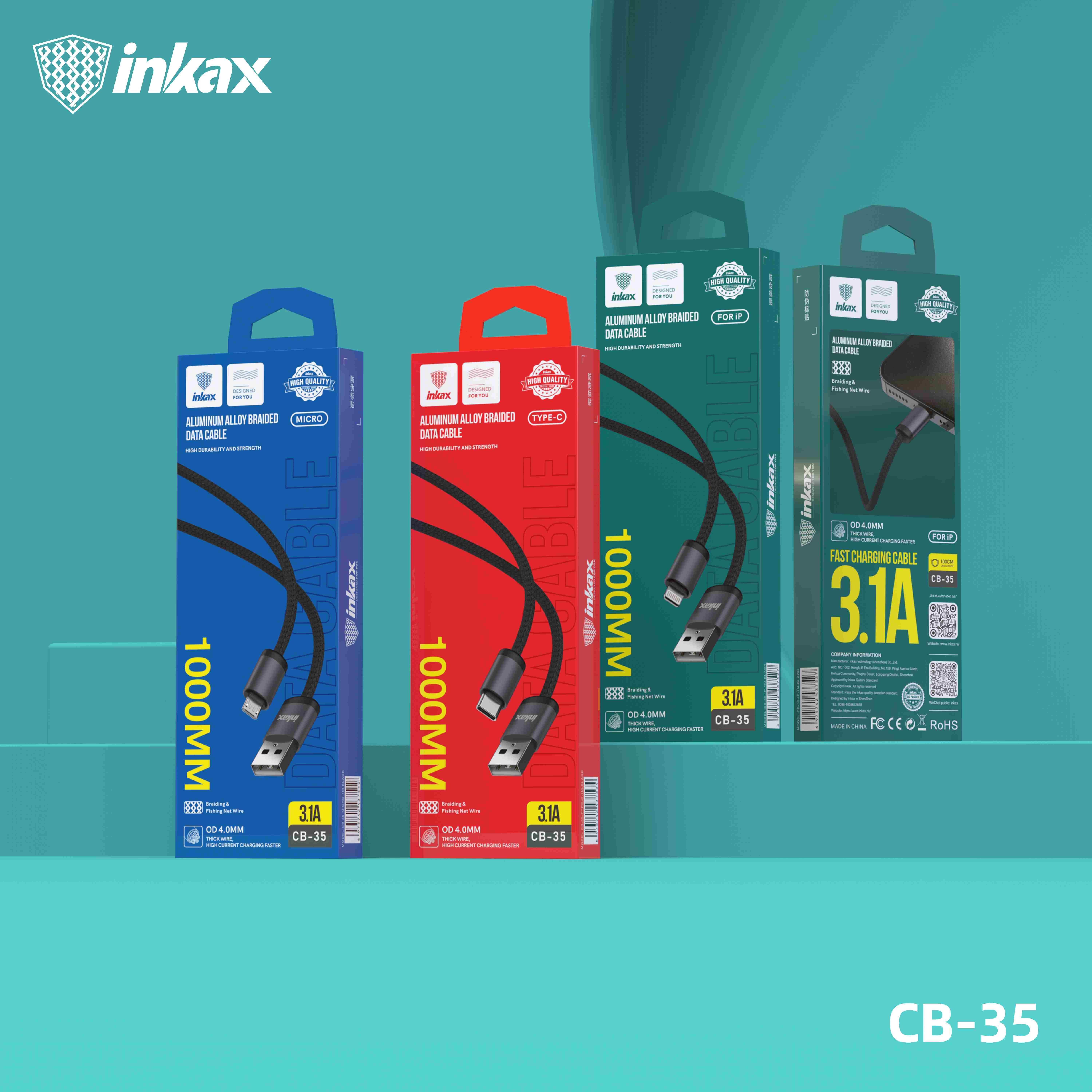 buy-wholesale-china-inkax-1m-2m-3m-usb-cable-2-1a-aluminium-alloy