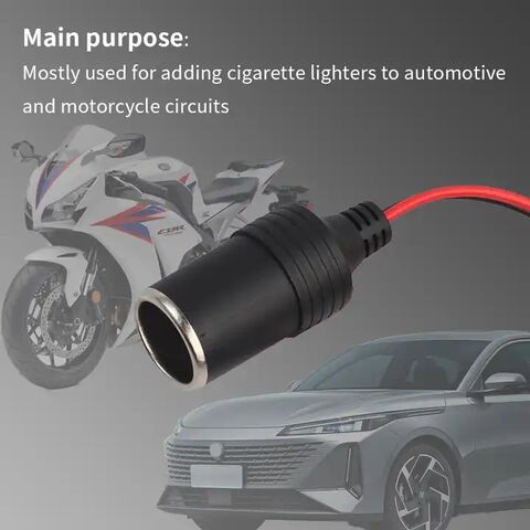 12V 120W Car Motorcycle Female Cigarette Lighter Socket Adapter Charger Plug  - China Motorcycle Socket, Cigarette Lighter Socket