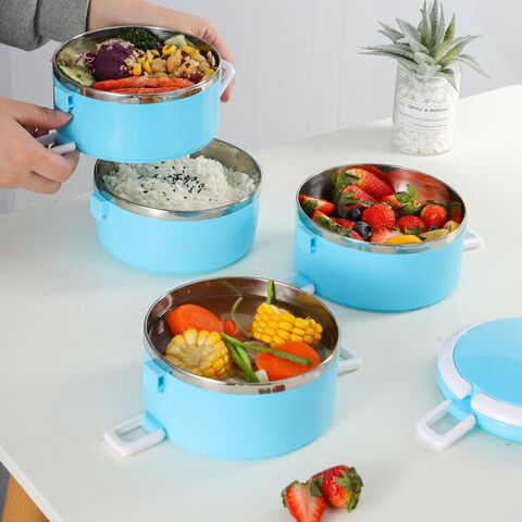 2L Stainless Steel Bento Lunch Box Stackable Lunch Box