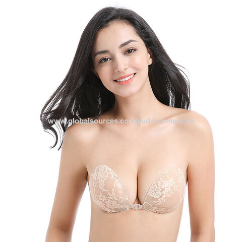 2-Pack Lace-up Front Self Adhesive Bra