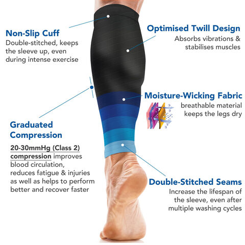 High Quality Relief Leg Shin Splint Pain Exercise Compression High Elastic Calf  Sleeves - China Calf Brace and Calf Support price