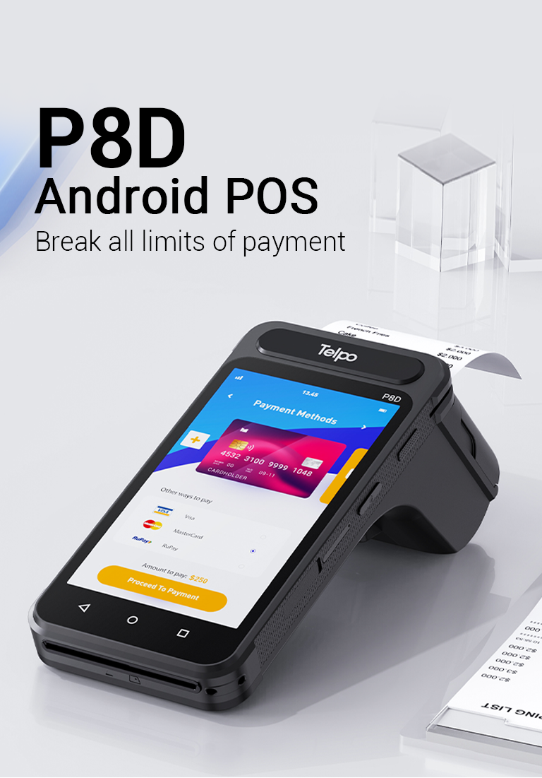 P8000S portable sans contact pos lecteur de carte à puce mobile Android