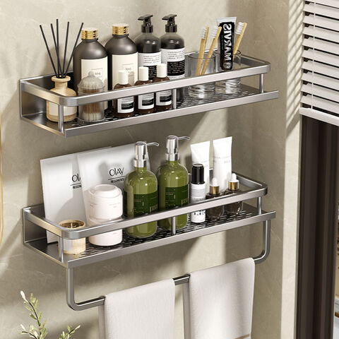 Panier de douche suspendu sans perçage, étagère d'angle pour salle de bain, organisateur de douche, étagères murales