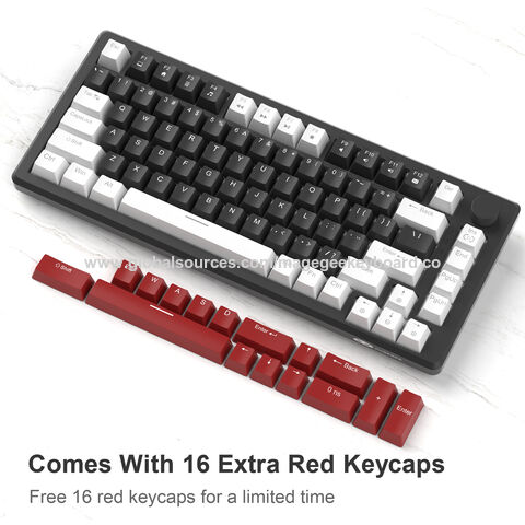 Teclado inalámbrico 60% mecánico para juegos, teclado de 3 modos de  conexión con interruptores rojos lineales, teclado compacto de pudín, mini  teclado