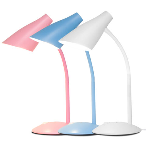 Lámpara de mesa de fábrica a precio de oferta, manguera de silicona OEM barata, aprendizaje rosa azul