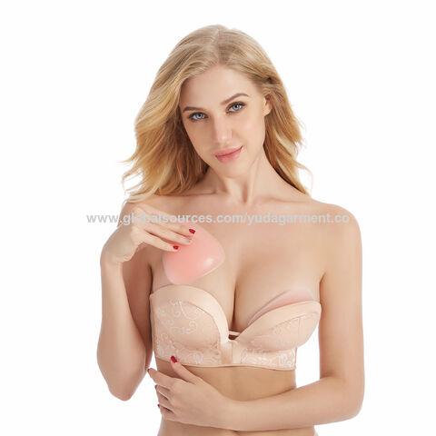 Reusable Push Up Breathable Self-Adhesive Sticky Bra Cups Silicone Bra  Inserts Breast Enhancer Lift Breast Pads TRIANGLE DARK SKIN