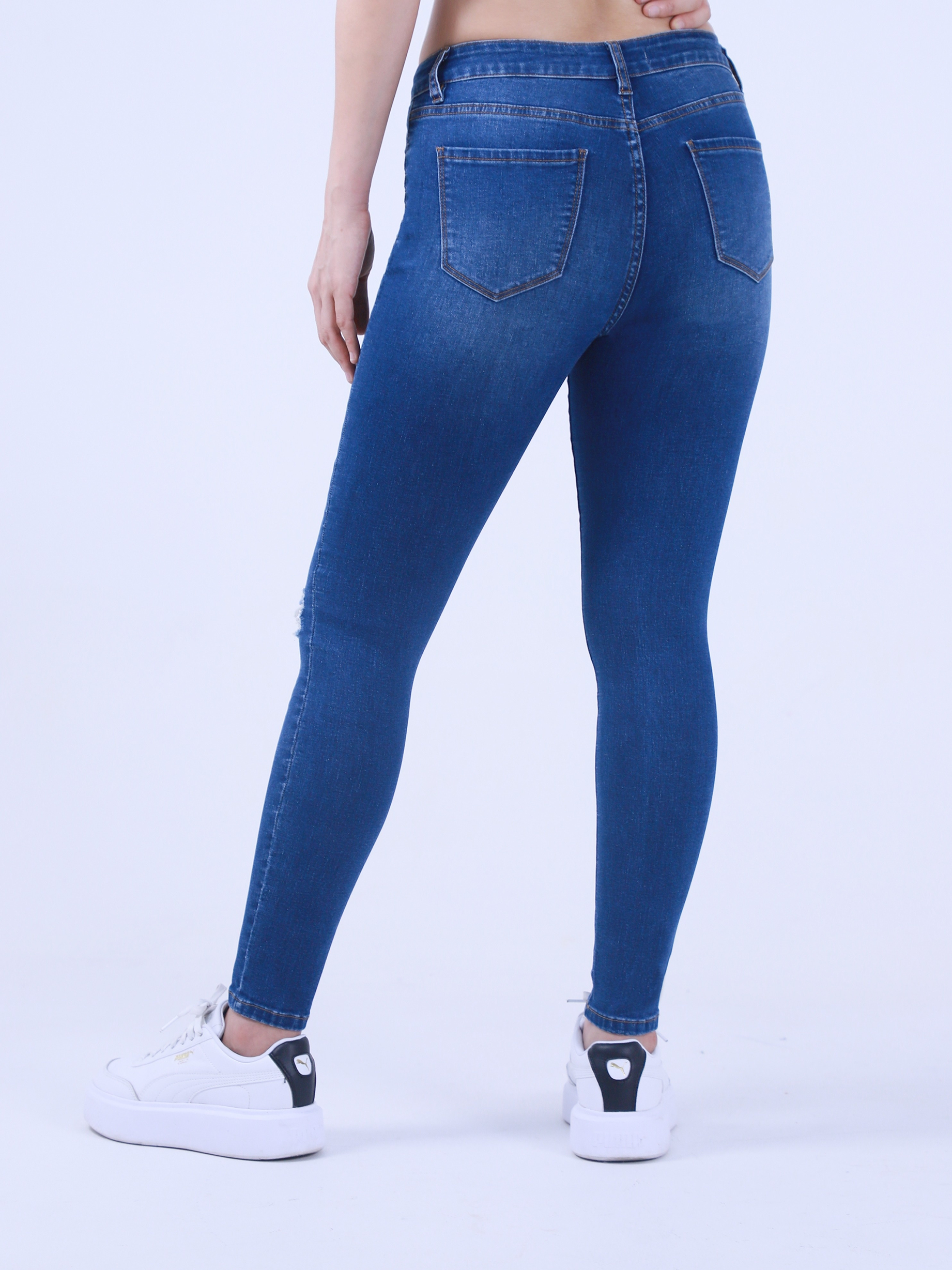 Buy Wholesale China Women Classic Plus Size Skinny Jeans Destroyed