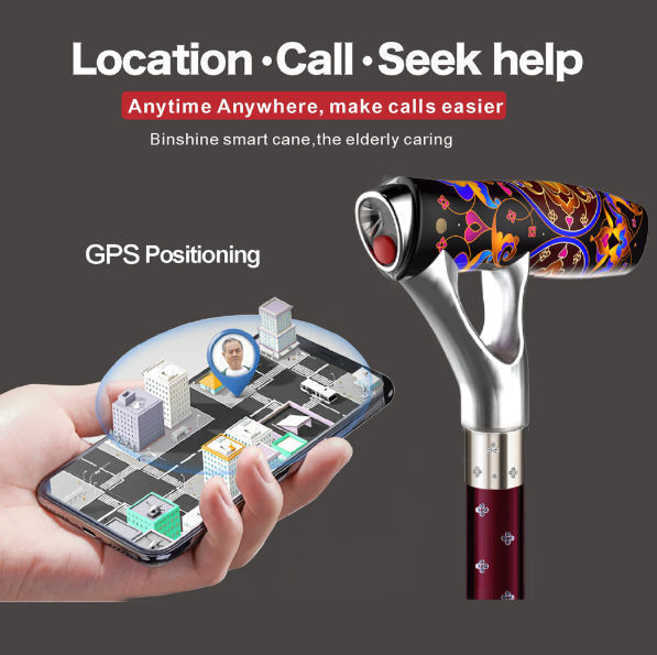 Buy Wholesale China Fall Detection Smart Walking Cane 4g Speaker Calling,  Gps Location Sos For Old Man & Walking Stick at USD 69