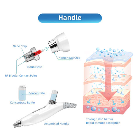 Mini Inyector Meso Mesoterapia con Aguja EMS Inyección de Agua para Cuidado Facial, Eliminación de Arrugas - Dispositivo profesional para tratamientos estéticos
