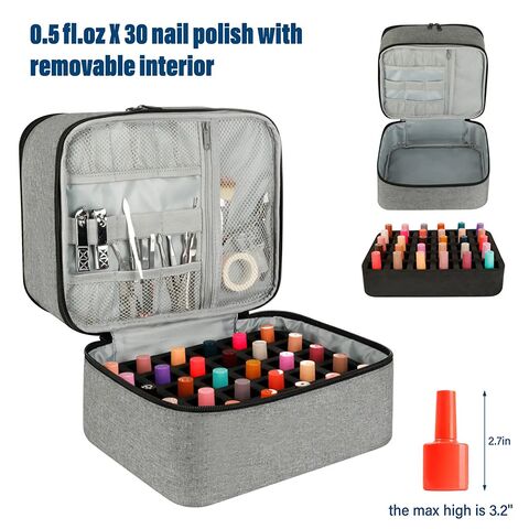 Nail Polish Organizer Case Portable Nail Polish Holder Double
