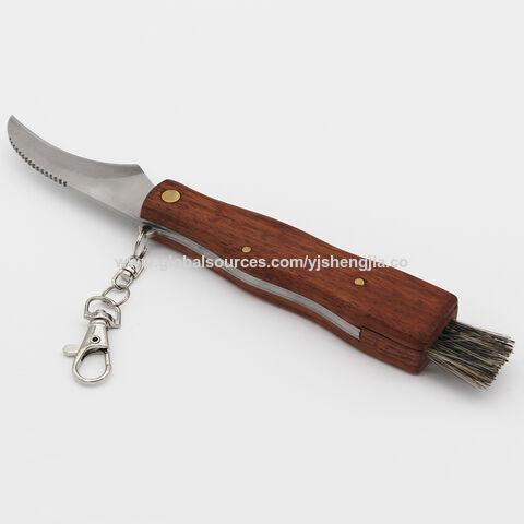 Rosewood Handle Curved Blade Carpet Knife Mushroom Knife