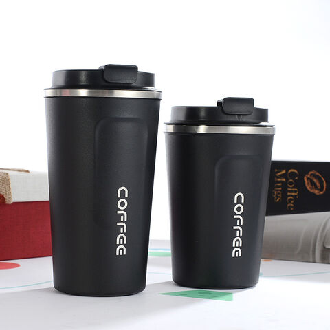 12 oz Stainless Steel Vacuum Insulated Tumbler - Coffee Travel Mug Spill  Proof with Lid - Thermos Cup for Keep Hot/Ice Coffee,Tea and Beer (Milk tea  color) 