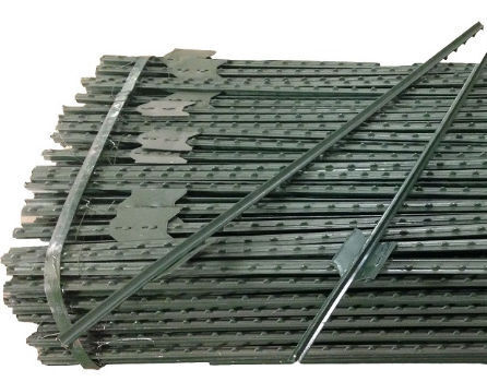 10 Poteaux De Clôture ARIFARO 91cm En Métal - Sans Creusage, Pour Jardin Et Extérieur - Vert