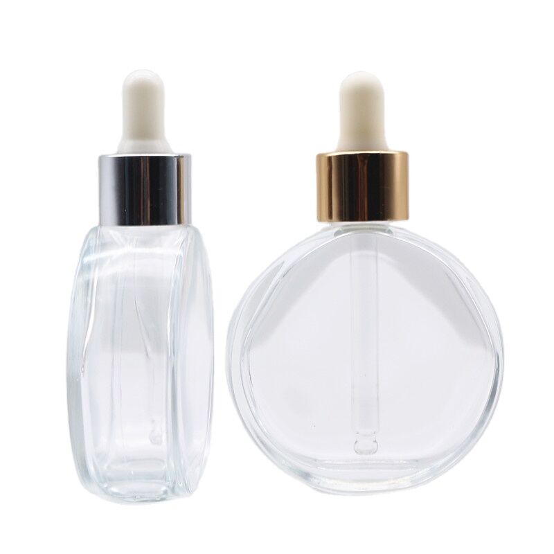 Shape Dropper Wholesale 60ml Glass Dropper Bottle Transparent Frosted Circle Shape ...