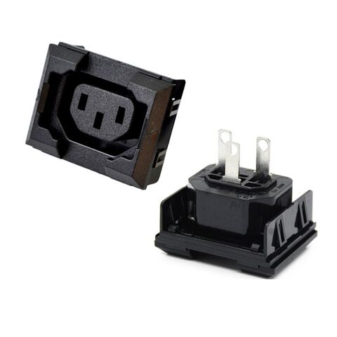 UL-geprüfte, verriegelbare 15A 250V PDU-Steckdose IEC C13, AC-Buchse, 3-polige 250V-Steckverbinder