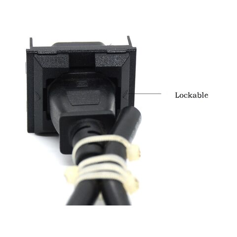 UL-geprüfte, verriegelbare 15A 250V PDU-Steckdose IEC C13, AC-Buchse, 3-polige 250V-Steckverbinder