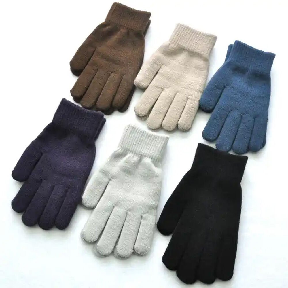 Gants thermiques pour écran tactile élastique pour femme en tricot