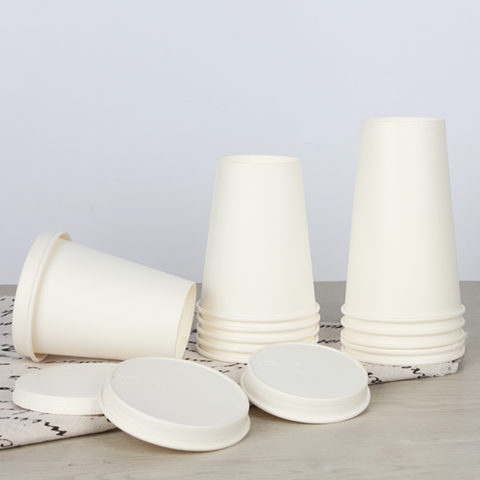 Copo de Papel Biodegradável de Alta Qualidade 350ml, Copos Compostáveis Feitos de Fibra de Bambu para B2B