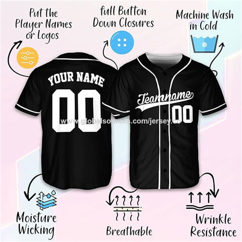 Wholesale Dropshipping Custom Baseball Jersey Shirt, Add Your