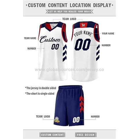 Custom Reversible Basketball Jersey 90s Hip Hop Sports Shirts Printed Name  Number for Men/Youth