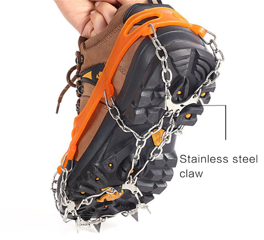 Poignées à glace, à glace et à neige Crampon sur chaussure/botte Crampon de  traction Crampons en caoutchouc Antidérapant Chaussures extensibles à  enfiler 