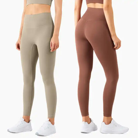 No Front Seam High Waisted Wokout Leggings for Women Buttery Soft Yoga Pants  Gym Running leggings -25 - AliExpress