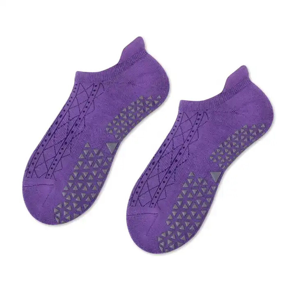 Buy Grippy Cotton Pilates Yoga Socks Non Slip Grip Ballet Exercise Workout  Gym Sock Online