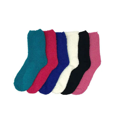 Womens thermal bed socks with non slip grips