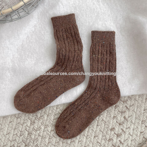Knee Warmers And Leg Warmers Knitted And Thickened Wool Warm Boots Twist  And Warmers Thick Heeled Socks