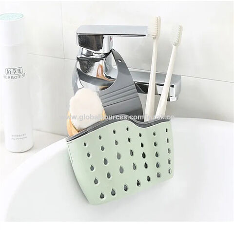 Kitchen Sink Sponge Holder Stainless Steel Sink Rack Adjustable Scrub Brush  Basket For Soap Brush Dishcloth Liquid Detergent