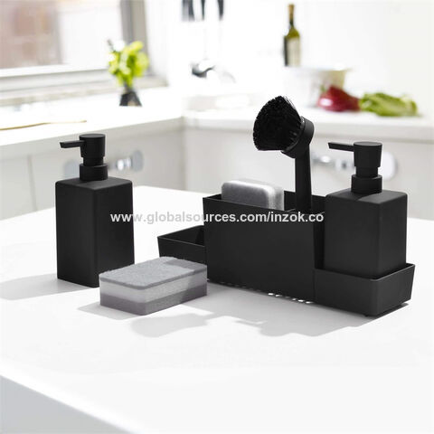 1pc Kitchen Dish Soap Dispenser With Sponge Holder, 2-in-1