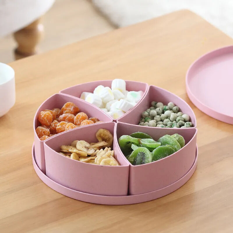 Wholesale Splitable Grid Melon Seeds Nut Bowl Plate Dishes Candy Snack  Storage Box Container Dry Fruit Holder With Lid - Buy China Wholesale Tray  $1.6